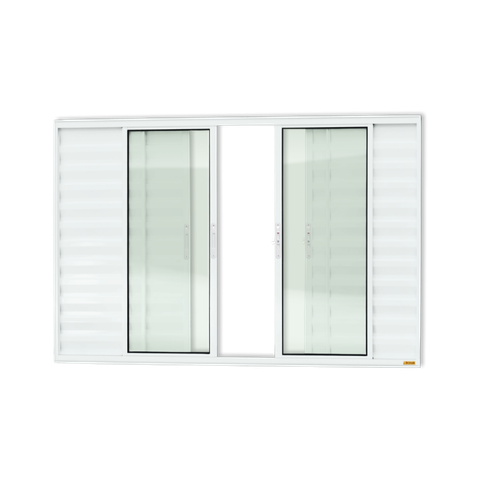Veneziana Alumínio Confort 6F.100 x 120 V.Liso Branco Brimak