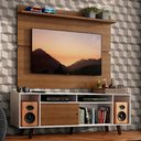 Ver imagem 1 de Rack Madesa Cancun com Pés e Painel para TV até 65 Polegadas Branco/Rustic 9B5Z Cor:Branco/Rustic/Ru