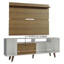 Ver imagem 5 de Rack Madesa Cancun com Pés e Painel para TV até 65 Polegadas Branco/Rustic 9B5Z Cor:Branco/Rustic/Ru