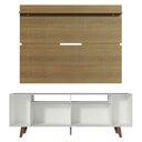 Ver imagem 7 de Rack Madesa Cancun com Pés e Painel para TV até 65 Polegadas Branco/Rustic 9B5Z Cor:Branco/Rustic/Ru