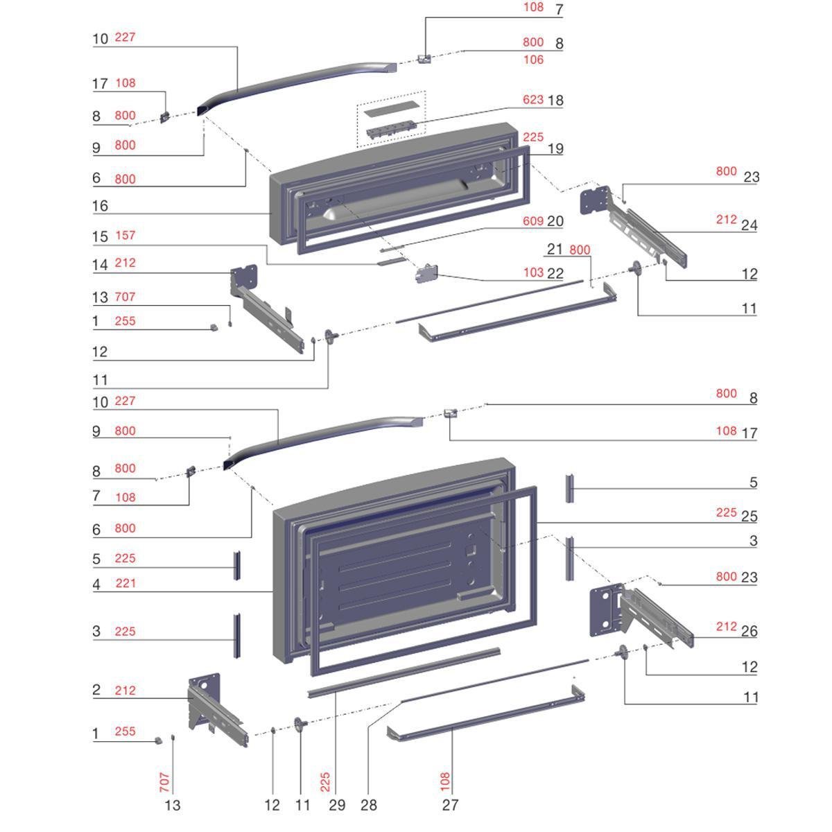 Gaxeta Porta Gaveta Flex Refrigerador Electrolux A12319801 - 2