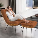 Ver imagem 2 de Poltrona Decorativa Sala de Estar Costela L02 Bouclê Terracota - Lyam Decor