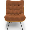 Ver imagem 3 de Poltrona Decorativa Sala de Estar Costela L02 Bouclê Terracota - Lyam Decor