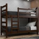 Ver imagem 1 de Beliche Madeira Maciça - vira 2 Camas - para Colchão 78/88 x 188cm Dubai Multimóveis CR4137