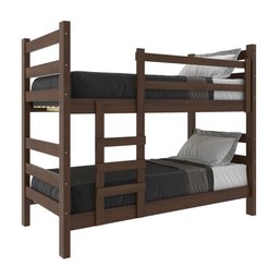 Beliche Madeira Maciça - vira 2 Camas - para Colchão 78/88 x 188cm Dubai Multimóveis CR4137 - 2 Beliche Madeira Maciça - vira 2 Camas - para Colchão 78/88 x 188cm Dubai Multimóveis CR4137 - 2