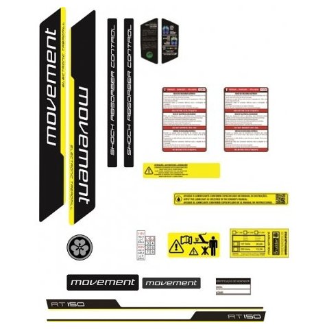 KIT ADESIVO ESTEIRA RT-150 BLACK - 03 KIT Casa Harmonia