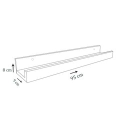 Prateleira Esmalteria Simples Multiuso 95 Cm Natural Mdf Cru - 1