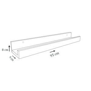 Prateleira Esmalteria Simples Multiuso 95 Cm Natural Mdf Cru