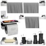 Kit de Acessórios para Banheiro 6 Peças Adesivo Inox F.elg - 2
