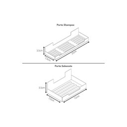 Kit de Acessórios para Banheiro Inox C/adesivo 6 Peças F.elg - 8