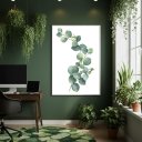 Ver imagem 1 de Quadro Decorativo Eucalipto Verde 70x50cm Mold Branca