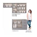 Ver imagem 2 de Cozinha Modulada 200cm Americana 3 Peças 6 Portas 3 Gavetas Henn - Cinza