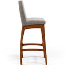 Ver imagem 7 de Kit 03 Banquetas Altas Para Cozinha Sala De Jantar Fixa Mila B04 Bouclê Bege - Lyam Decor