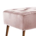 Ver imagem 2 de Banco Estofado Rubi 1,40m Suede Rosa Bebe - Clique Decorações