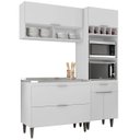 Ver imagem 2 de Armário de Cozinha Cp02 com Pia 100cm Pérola Z34 Branco - Mpozenato