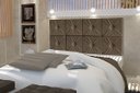 Ver imagem 1 de Painel Cama Box Suspenso Tokyo com Botão Queen 1,60 Cor Marrom - JM Casa dos Móveis