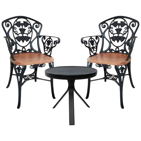 Kit 2 Poltrona Malbec Recepção Jardim Varanda + Mesinha de Centro Nossa Kasa Móveis