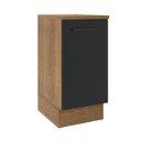 Ver imagem 1 de Balcão Madesa Agata 40 cm 1 Porta Rustic/Preto Cor:Rustic/Preto