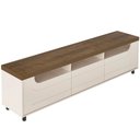 Ver imagem 7 de Rack para Sala de Estar TV 75 pol 200cm 2 Portas 1 Gaveta Solar A05 Pinho Off White - Lyam Decor