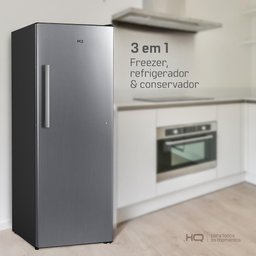 Freezer Refrigerador e Conservador Vertical Hq Frost Free 330 Litros Prata Hq-330fv-rff 127v - 6