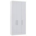 Ver imagem 1 de Guarda Roupa Modulado 102cm com 3 Portas Taiga Branco L01 - Mpozenato