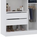 Ver imagem 5 de Guarda Roupa Modulado 102cm com 3 Portas Taiga Branco L01 - Mpozenato
