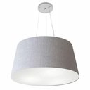 Ver imagem 1 de Lustre Pendente Cone Vivare Md-4063 Cúpula em Tecido 30/60x50cm - Bivolt Rustico-cinza 127/220v