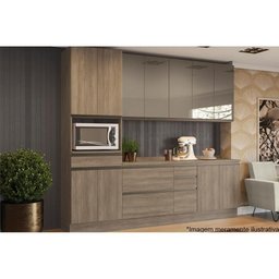 Módulo Cozinha Kappesberg Maxxi Armário G765 2 Portas c/ Vidro Nogal - 4