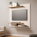Ver imagem 1 de Painel Osiris Compacto com 3 Prateleiras Moderno Tvs até 32":branco