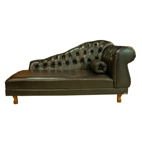 Sofá Chesterfield Elisabeth Divã 1,43m- Corano Marrom / decoração, sala, consultório, psicólogo