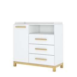 Jogo de Quarto Infantil Alegria com Guarda Roupa e Cômoda Branco Fosco - Móveis Henn - 6