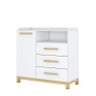 Jogo de Quarto Infantil Alegria com Guarda Roupa e Cômoda Branco Fosco - Móveis Henn - 6
