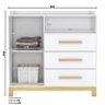 Jogo de Quarto Infantil Alegria com Guarda Roupa e Cômoda Branco Fosco - Móveis Henn - 7