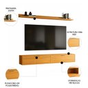 Ver imagem 3 de Rack TV 65 pol. Suspenso 160cm 2 Portas Lila Cinamomo Z49 - Mpozenato
