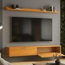 Ver imagem 6 de Rack TV 65 pol. Suspenso 160cm 2 Portas Lila Cinamomo Z49 - Mpozenato