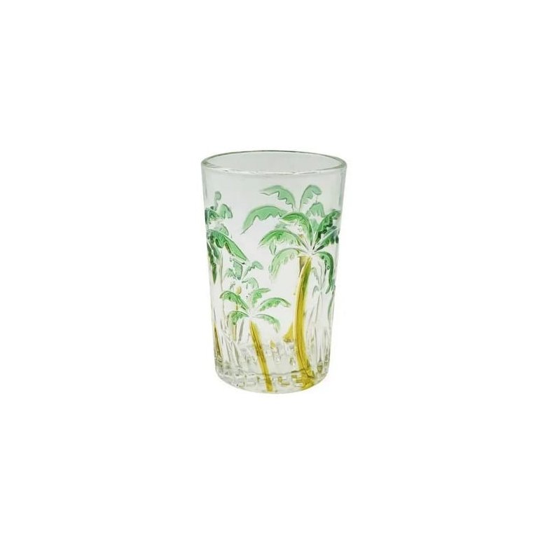 Jogo de Copos Palm Tree 6 Peças 350ml em Vidro Kehome