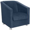 Ver imagem 1 de Poltrona Decorativa Bia Suede Azul Marinho MPassos