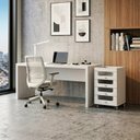 Ver imagem 1 de Conjunto Home Office 2 Peças com Escrivaninha ME4109 e Gaveteiro PE2009