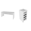 Ver imagem 2 de Conjunto Home Office 2 Peças com Escrivaninha ME4109 e Gaveteiro PE2009