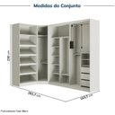 Ver imagem 5 de Guarda-Roupa Planejado de Canto Obliquo com 5 Portas Orion CabeCasa MadeiraOriginals Bege