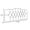 Ver imagem 3 de Cabeceira Painel Casal Curvo Estofada Capitone 140 cm Suede Bege