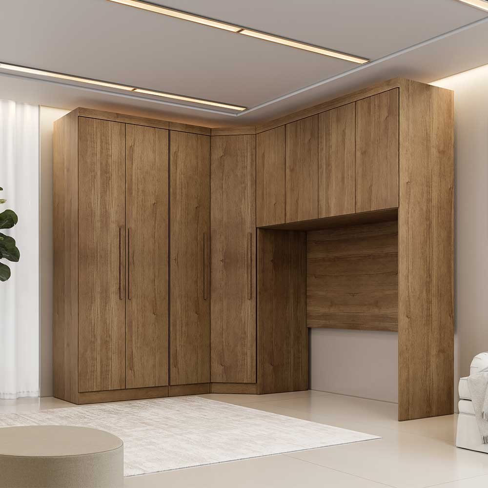 Guarda Roupa Modulado Casal Safira 010 em Mdf com 8 Portas e 3 Gavetas ...