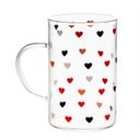 Ver imagem 1 de Kit 2 Canecas de Vidro Borossilicato Resistente Love 280ml