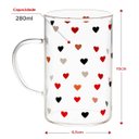Ver imagem 3 de Kit 2 Canecas de Vidro Borossilicato Resistente Love 280ml
