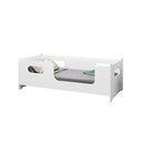Ver imagem 2 de Cama Solteiro Master Branca MDF com Proteção Lateral para Quarto Infantil Criança Segura Nova