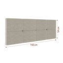 Ver imagem 3 de Cabeceira Estofada Bruna Para Cama Queen Size Casal 1,60m Bege