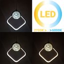 Ver imagem 5 de Luminária de Teto Pendente Losango de Cristal Dourado Led Integrado 3w 3000k