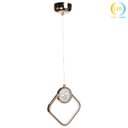 Ver imagem 1 de Luminária de Teto Pendente Losango de Cristal Dourado Led Integrado 3w 3000k