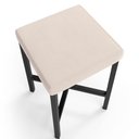 Ver imagem 5 de Kit 06 Banquetas Baixa Bar Cozinha Sala de Jantar Preto Stella L02 Suede Bege - Lyam Decor