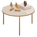 Ver imagem 1 de Mesa de Centro Cleia Redonda MDF Metal Pintado 69cm DJ Móveis